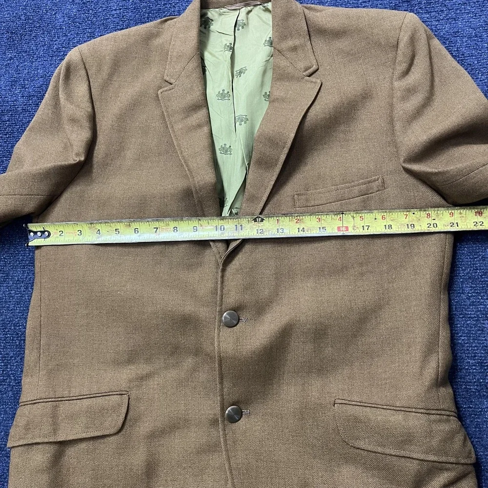 Vintage Towncraft Sport Coat Mens 44 Brown Two Button‎ Blazer Jacket Penneys